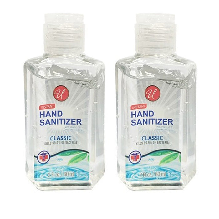 12 Pack Hand Sanitizers Gel Travel Size Kills 99.9% Bacteria Germs 2oz Vitamin E