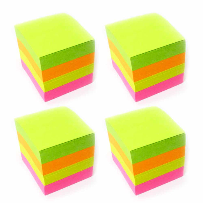 1600 Mini Post Sticky Notes Cube 1.5 X1.5 Self Adhesive Memo Pad 3Pk Office Desk