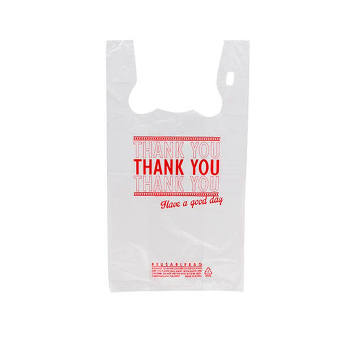 400 Thank You Retail Plastic Bags Recyclable Grocery Bag Supermarket Shopping