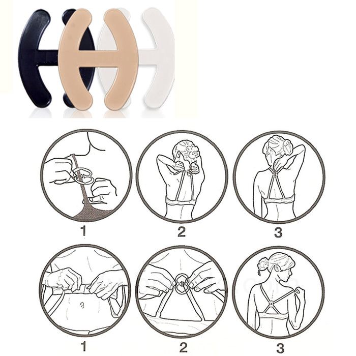 18Pc Bra Clips Perfect Lift Adjust Clasp Strap Cleavage Control Racerback Buckle