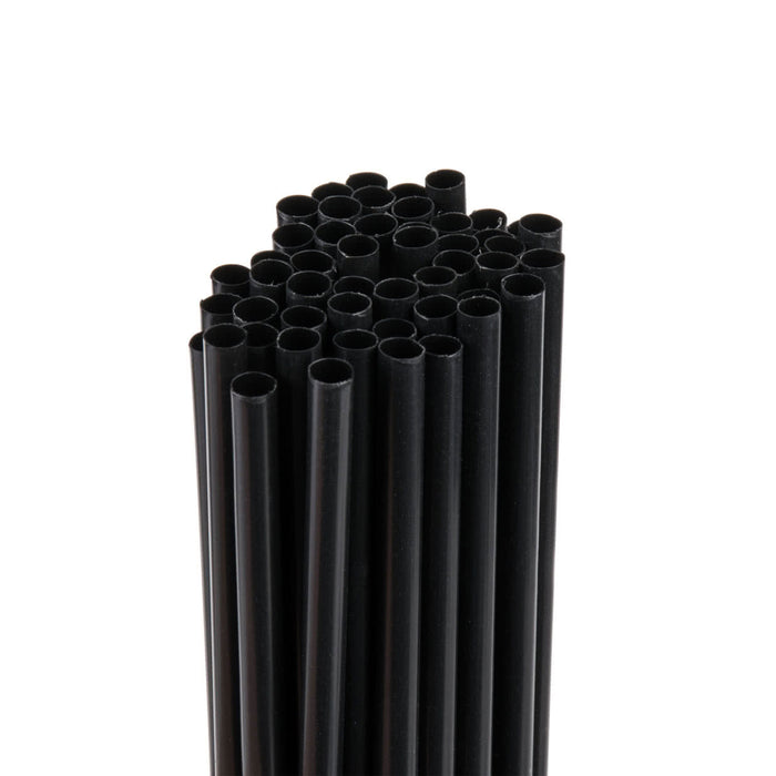 1000 Ct Black Sip Stirrers Plastic Straws Coffee Bar Cocktail Straw Sticks 7.5"
