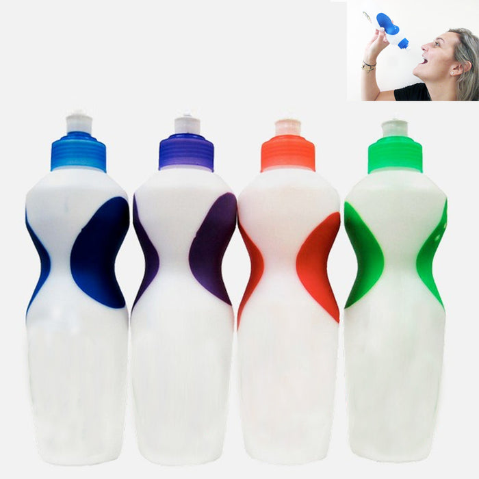 6Pc Sports Water Bottle Drinking Gym Container Bike Cycling Run Zip Stream 22Oz