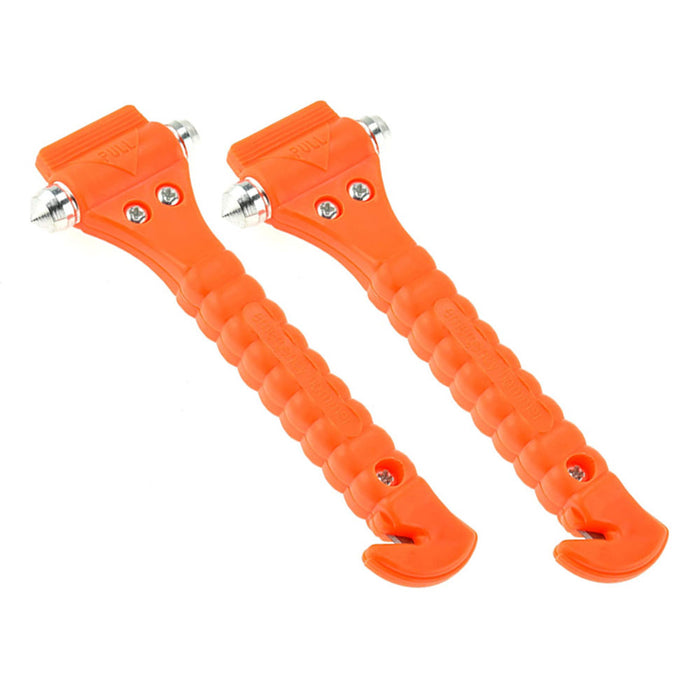 2 Pc Emergency Escape Tool Auto Car Window Glass Hammer Breaker Seat Belt Cutter