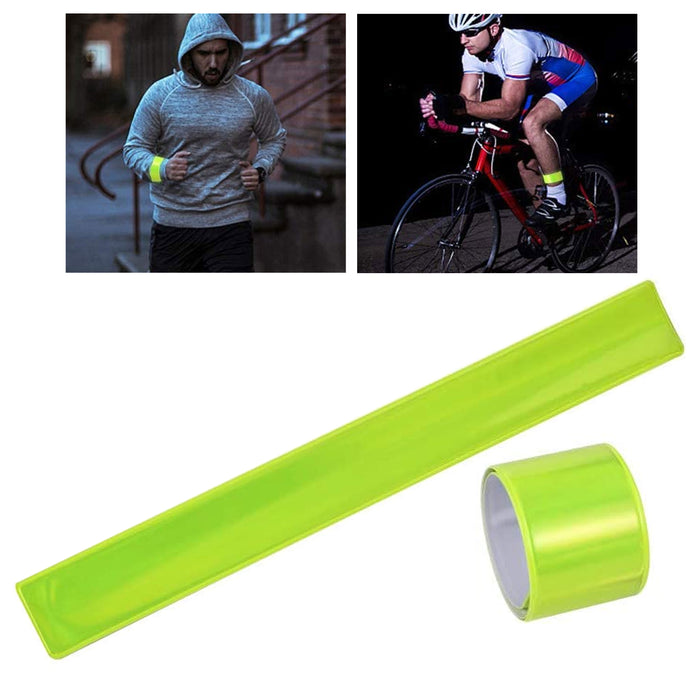 12 Pc High Visibility Reflective Bands Snap Strap Running Arm Wrist Ankle Safety