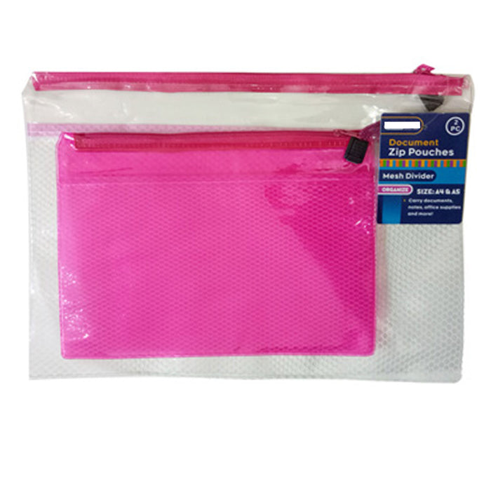 6 Sets File Organizer Document Zip Pouch Coupon Mesh Divider Storage Bag A4 A5