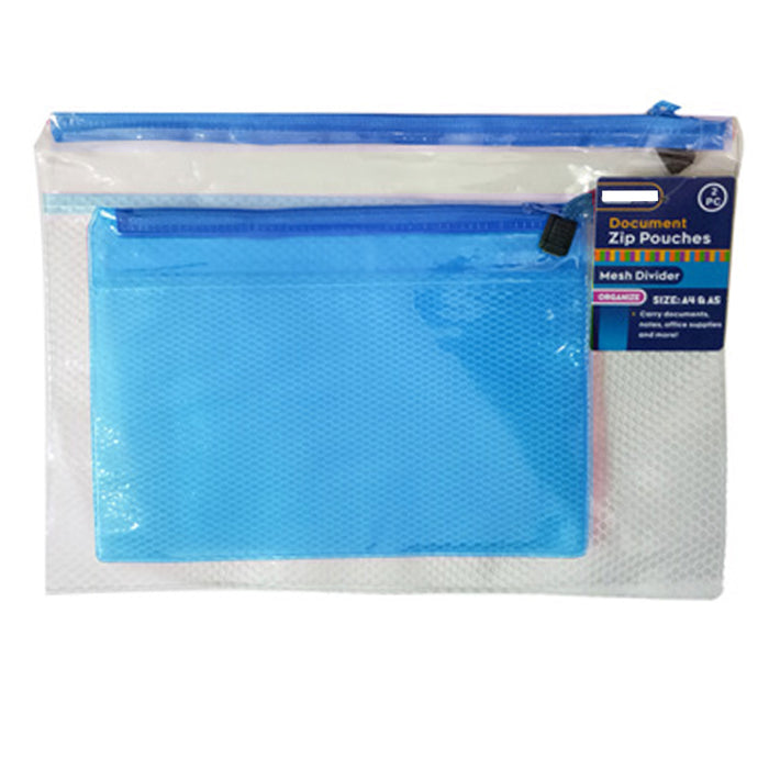6 Sets File Organizer Document Zip Pouch Coupon Mesh Divider Storage Bag A4 A5