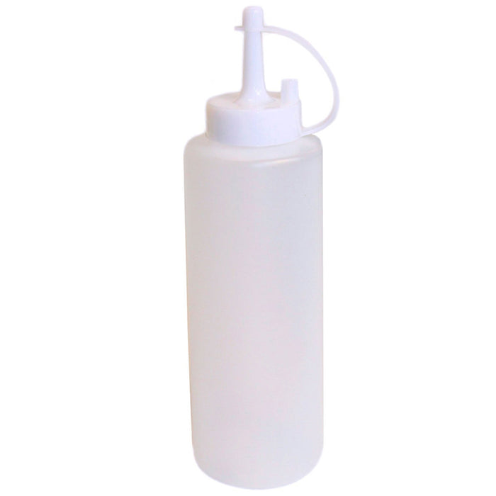 12 Pc Condiment Squeeze Bottles 6oz Clear Plastic Ketchup Oil Dispenser Dressing