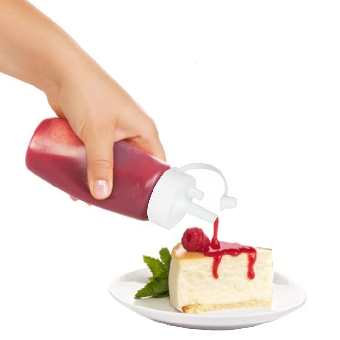 4 Clear Plastic Squeeze Bottles 6oz Condiment Dispenser Mayo Ketchup Mustard Oil