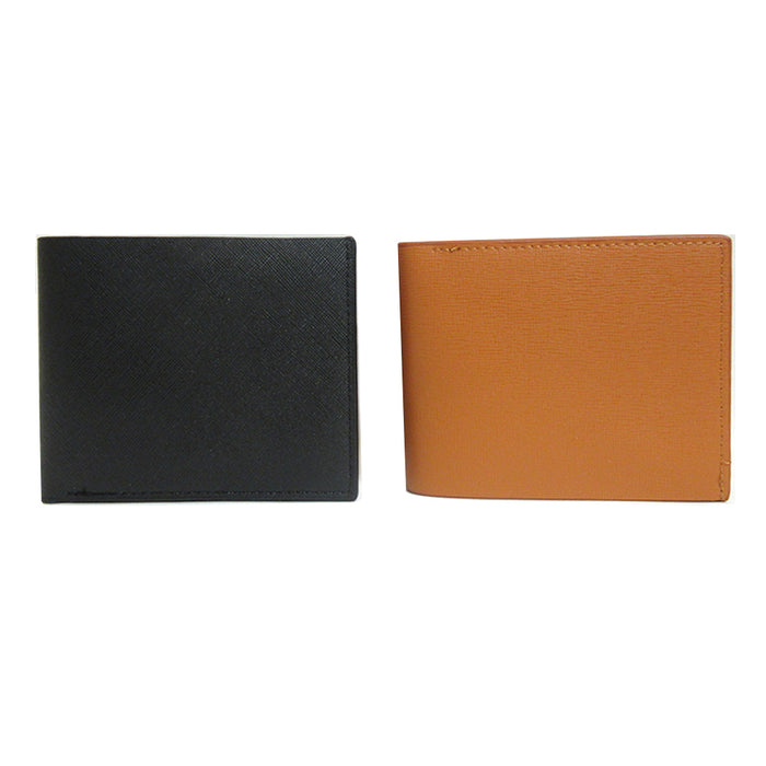 2 Men's Bifold Wallet ID Credit Card Zippered Pocket Money Holder Brown or Black