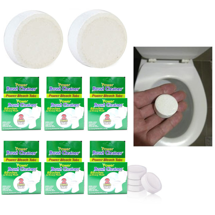 12 Pc Toilet Bowl Cleaner Discs Bleach Tablet Flush Tank Automatic Stain Remover