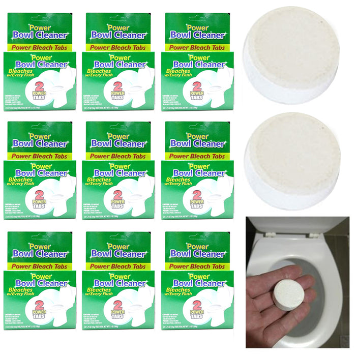 18 Toilet Bowl Cleaner Discs Bleach Tablet Flush Tank Automatic Stain Remover