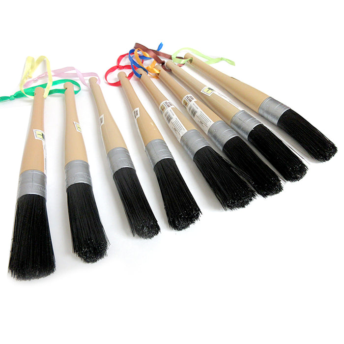 2 x 10.5" Parts Cleaning Brush PVC Hard Plastic Handle Hand Tool Nylon Bristles