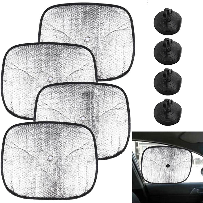 4 Pc Auto Windshield Sunshade Reflective Sun Shade Car Cover Visor Wind Shield