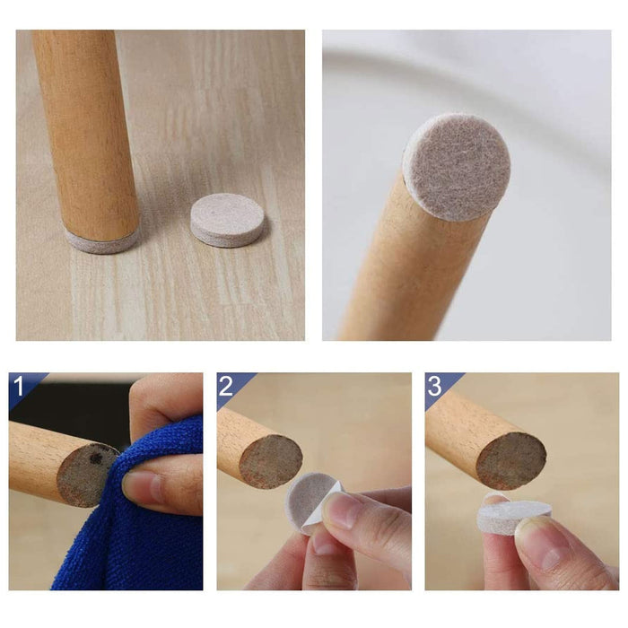38 Pc Furniture Self Adhesive Pads Felt Floor Protectors Table Chair Leg Slide