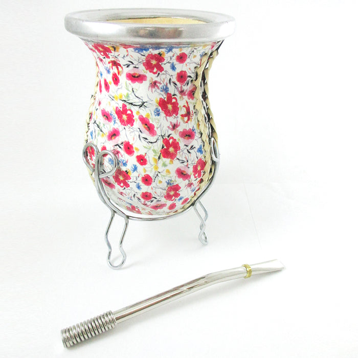 Mate Gourd Cup Bombilla Straw Argentina Weight Loss Detox Diet Tea Drink 2678 !!