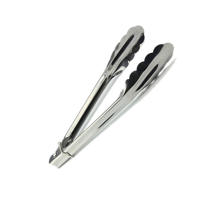 Utility Tongs 9" Stainless Steel Serving Tong Food Lock BBQ Kitchen Salad Grill