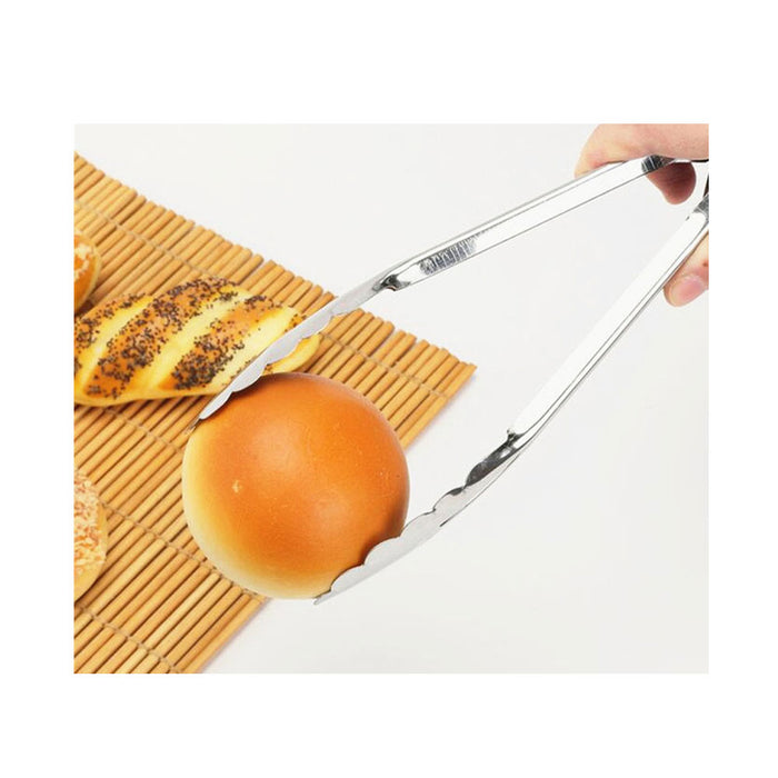 Utility Tongs 9" Stainless Steel Serving Tong Food Lock BBQ Kitchen Salad Grill