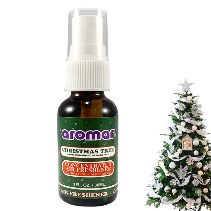 1 Christmas Tree Air Freshener Spray Holiday Scent Car Home Room Odor Eliminator