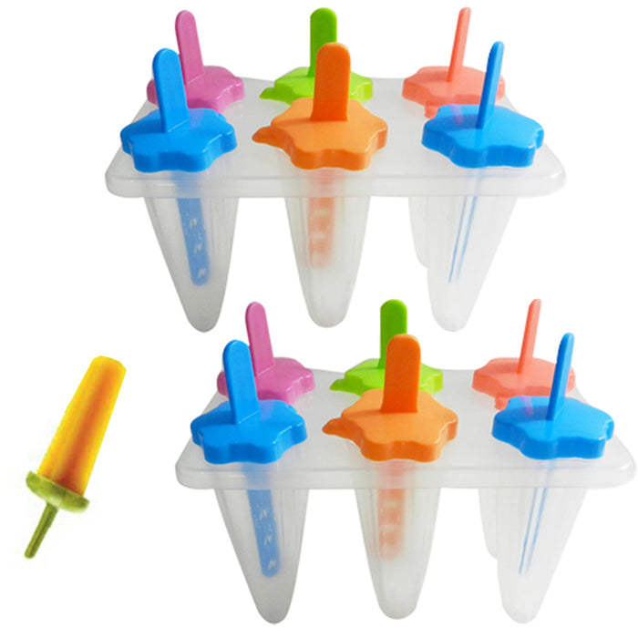 12 Ice Pop Maker Mold Popsicle Freezer Dessert Ice Cream Frozen Pops Cake Treats