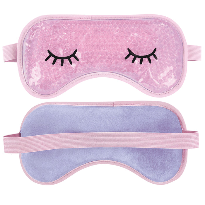 2 Gel Bead Eye Mask Anti Age Dark Circle Cold Compress Cooling Heat Pad Ice Pack