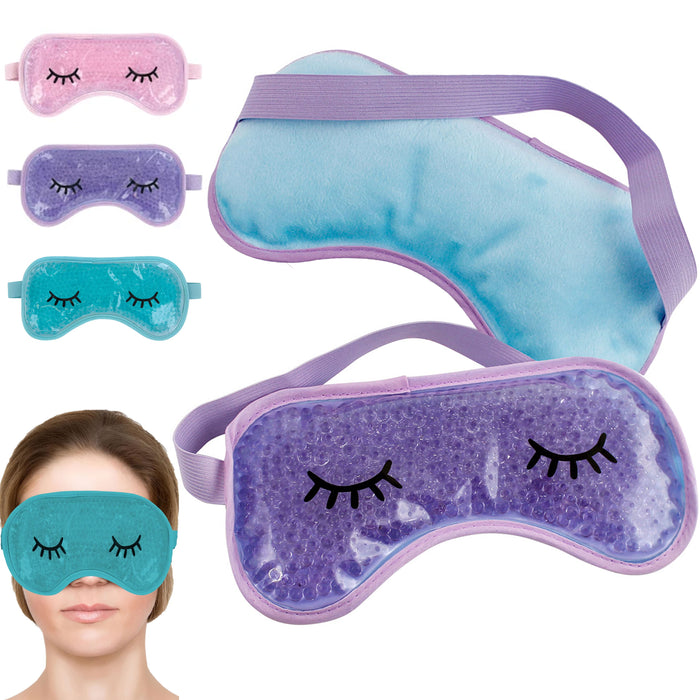 2 Gel Bead Eye Mask Anti Age Dark Circle Cold Compress Cooling Heat Pad Ice Pack