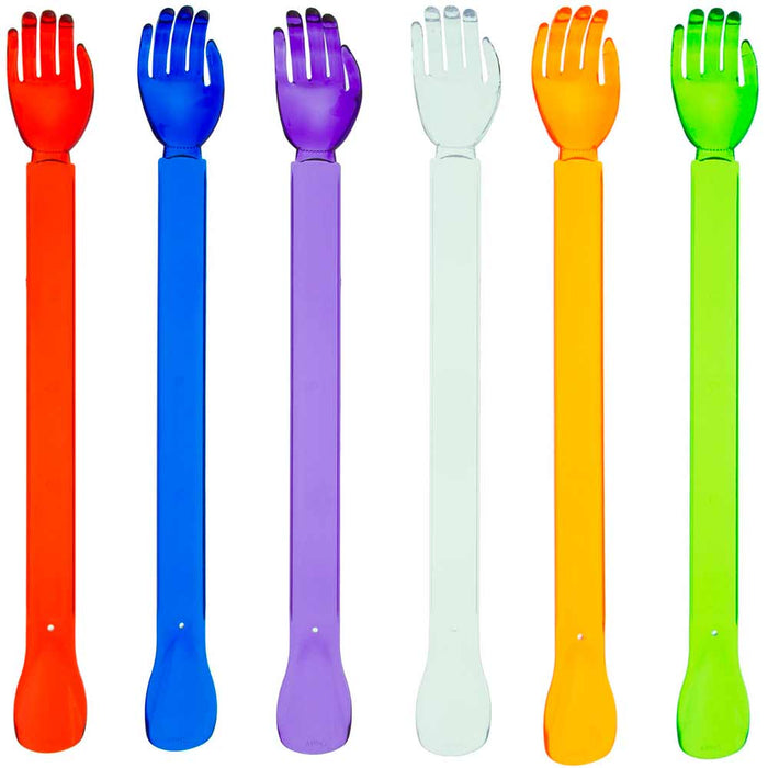 2 Back Scratcher Plastic Long 15" Massager Shoe Horn Combo 2 in 1 Gift Sturdy !