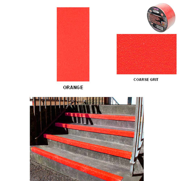 1 Roll Neon Color Course Grit Tape Safe Non Skid Anti Slip Sticker Grip 2"x12FT