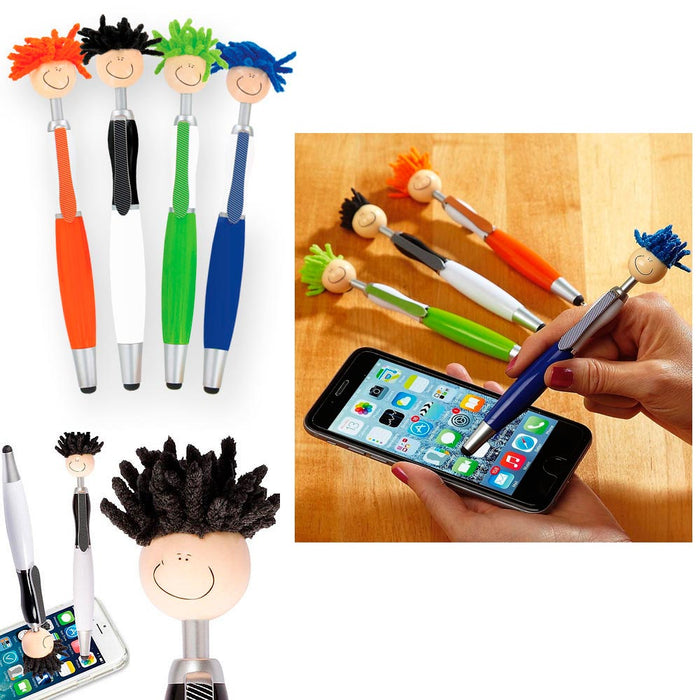 6 Pc Techie Tom 3-in-1 Stylus Pen Screen Duster Mop Topper Cleaner MopTopper