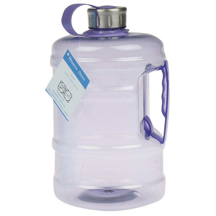 2 Pc Sports Bottles 2 Liter Water Drinking Plastic Canister Hiking Outdoor Wide