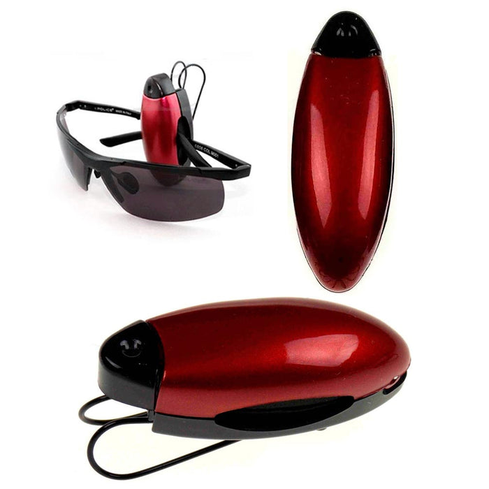 2 pc Burgundy Car Sun Visor Clip Holders Sunglasses Reading Eyeglasses Card New
