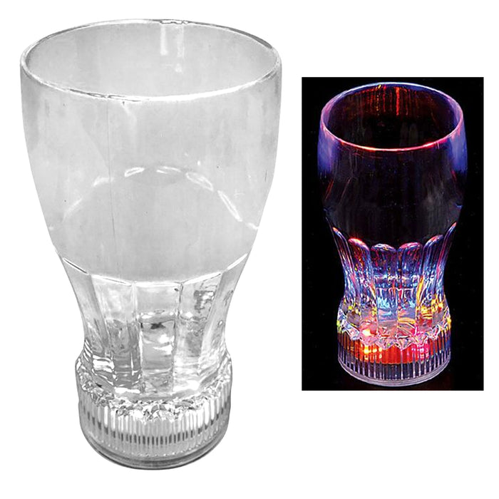 2 LED Light Up Blinking Cup Flashing Shot Glass Bar Club Party Beer Drink 11oz