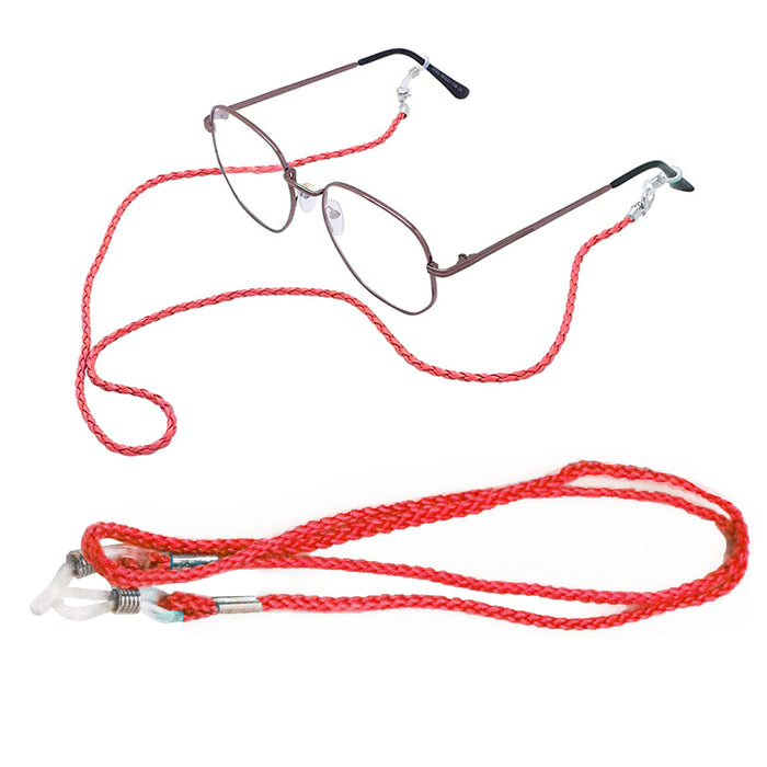 2 Pc Red Glasses Strap Neck Cord Sports Eyeglasses Sunglasses Rope String Holder