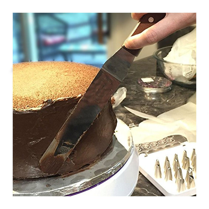Straight Icing Spatula 11-Inch Stainless Steel Blade Silver Straight Cake Frost