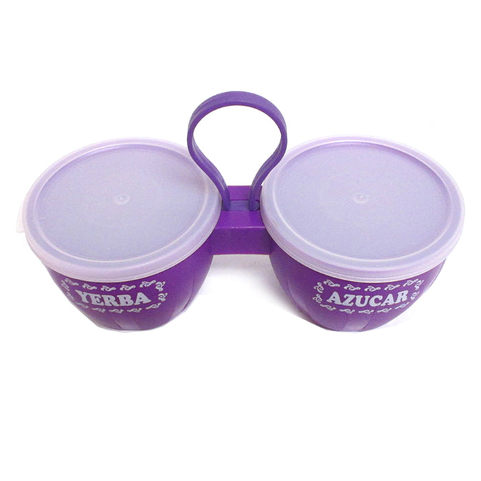 1 Set Yerba Mate Azucar Sugar Container Tea Canister Storage Jar Lid Carafe New