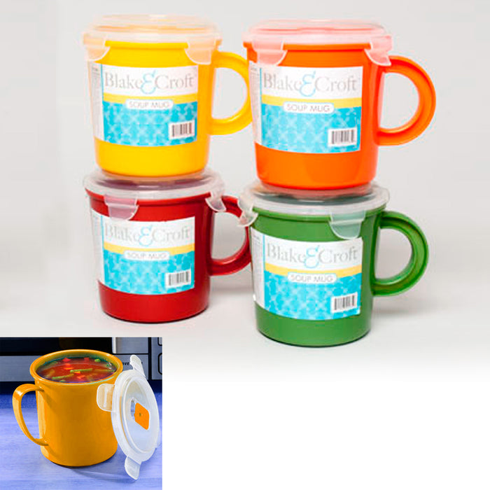 1 BPA Free Take Out Soup Coffee Mug Cup 23 oz Microwave Safe Food Container Bowl