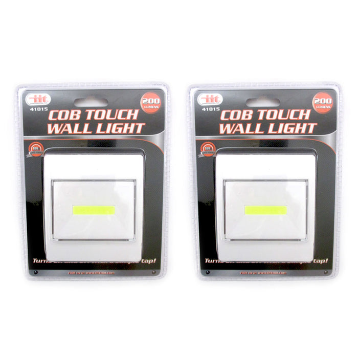 2Pc COB LED Magnetic Wall Night Light Battery Operated Cordless Switch Cabine