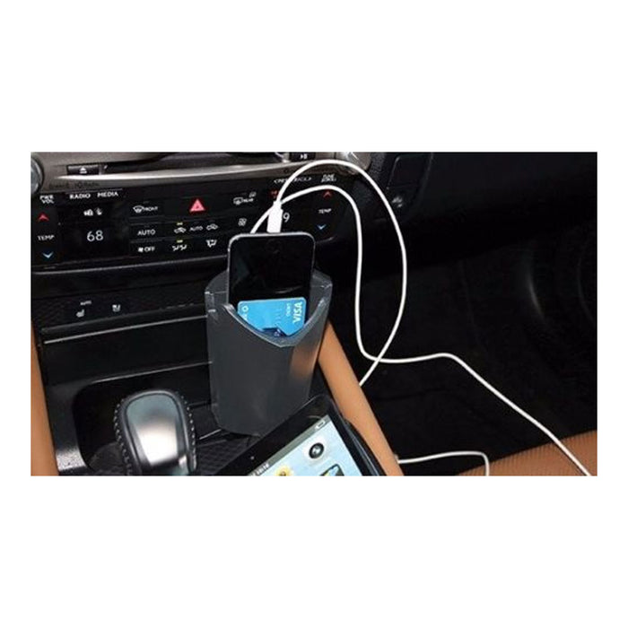 USB Charger 3 Ports Cup Holder Car Mount Stand Intelligent Charging Phone Holder