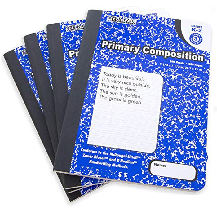 8 Pc Note Books Primary Writing Composition Journal School Handwriting Notebook