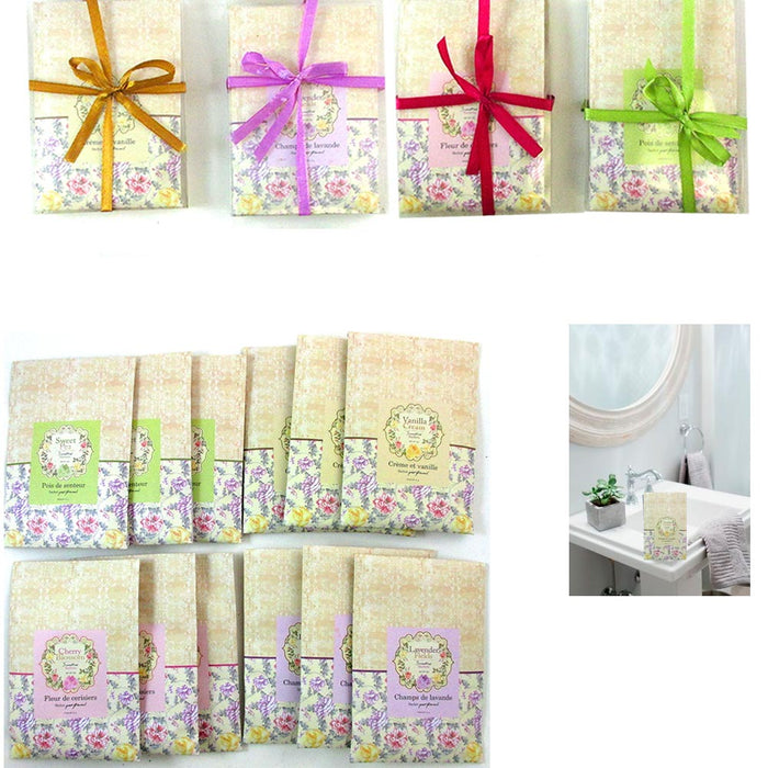24Pcs Scented Fragrance Home Wardrobe Drawer Perfume Sachet Bag Mini Pouch Favor