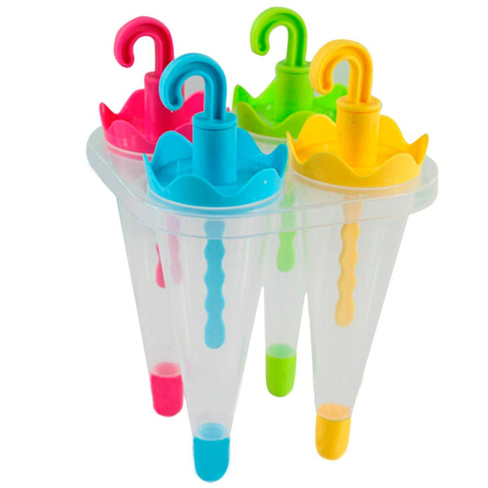 8 Umbrella Ice Pop Maker Mold Popsicle Dessert Ice Cream Frozen Pops Cake Treats
