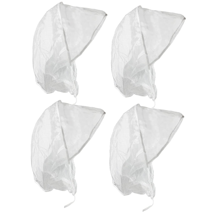 4 Rain Cap Clear Waterproof Bonnet Bouffant Hat Hood Head Cover Adjustable Women
