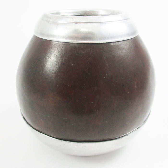 ARGENTINA MATE GOURD CUP YERBA TEA WITH STRAW BOMBILLA ARTISAN HANDMADE NEW 2814