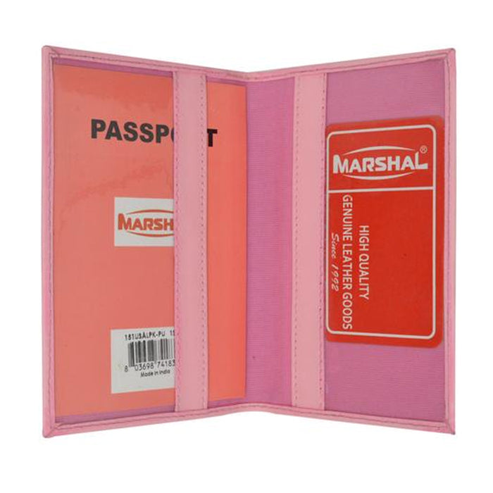 PINK LEATHER PASSPORT COVER HOLDER WALLET CASE TRAVEL NEW US EMBLEM GOLD GIFT !!