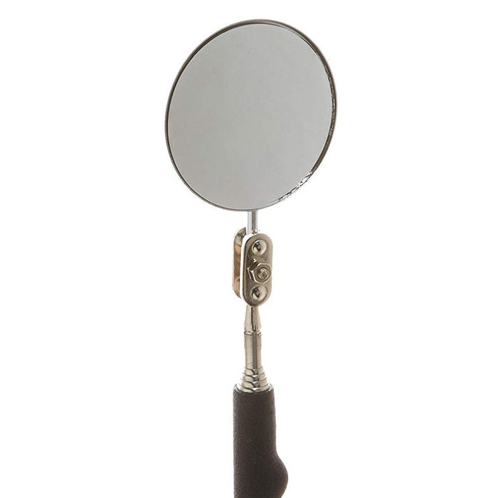 2 Pack Round Inspection Mirror 2" Telescoping Handle 23" Cushion Grip Tool Set
