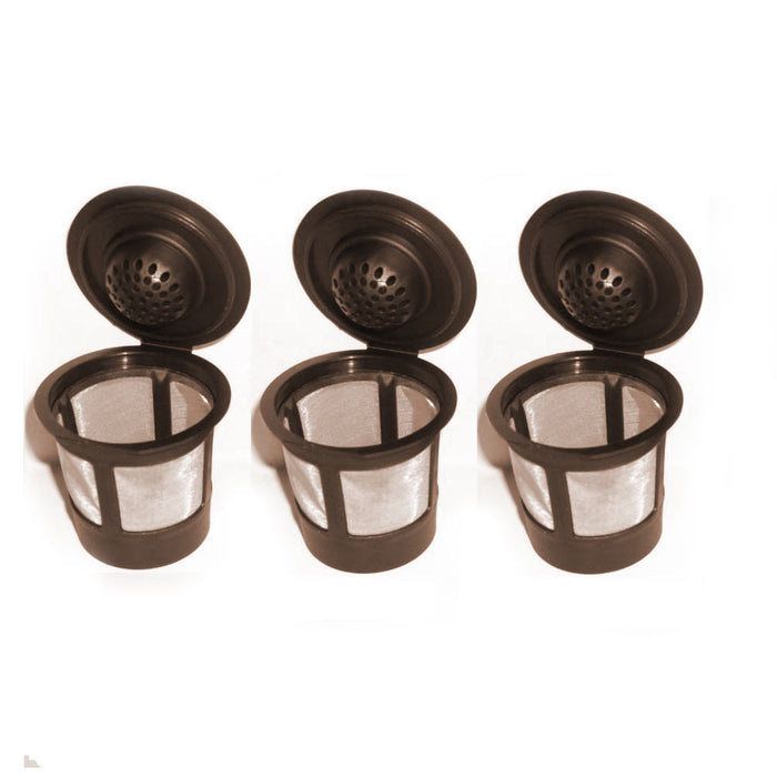 3 Reusable Single Cup Keurig Solo Filter Pod K-Cup Coffee Stainless Mesh Generic