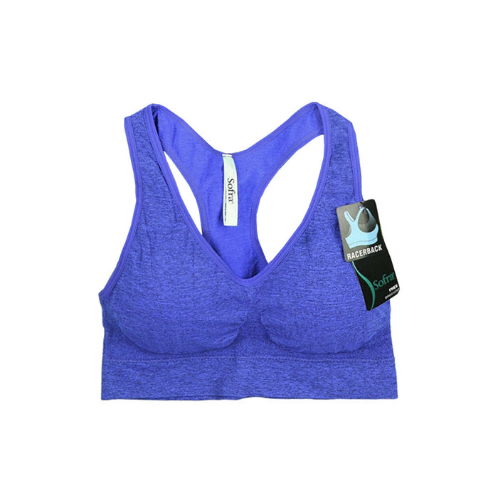 3 Womens Seamless Bra Yoga Sports Fitness Stretch Workout Padded Bounce Control