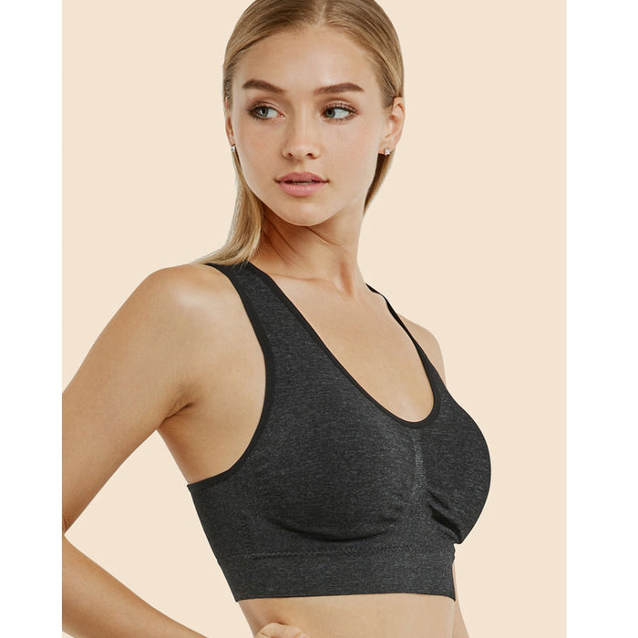 6 Pc Seamless Sports Bra Fitness Stretch Workout Yoga Racerback Padded Womens