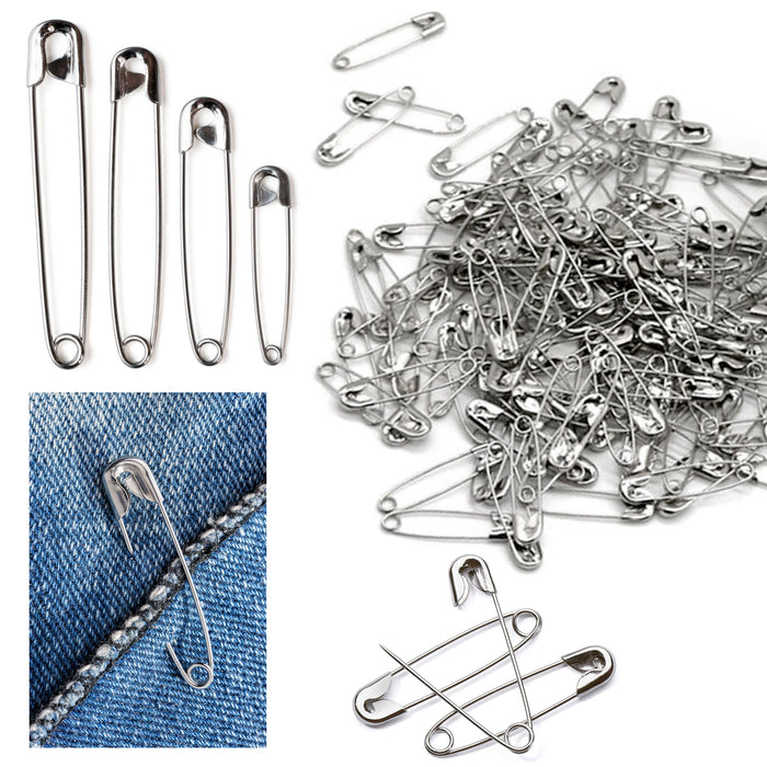 360 Pack Multiuse Safety Pins Heavy Duty Small Large Bulk Steel Crafts Sewing