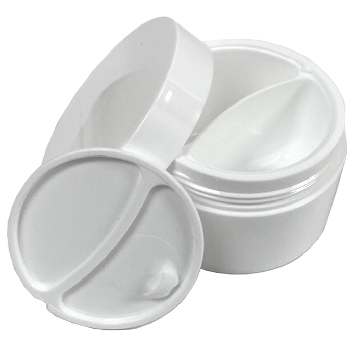 24 White Jars 4 oz Cosmetic Cream Containers Packaging Empty Dome Lids Plastic