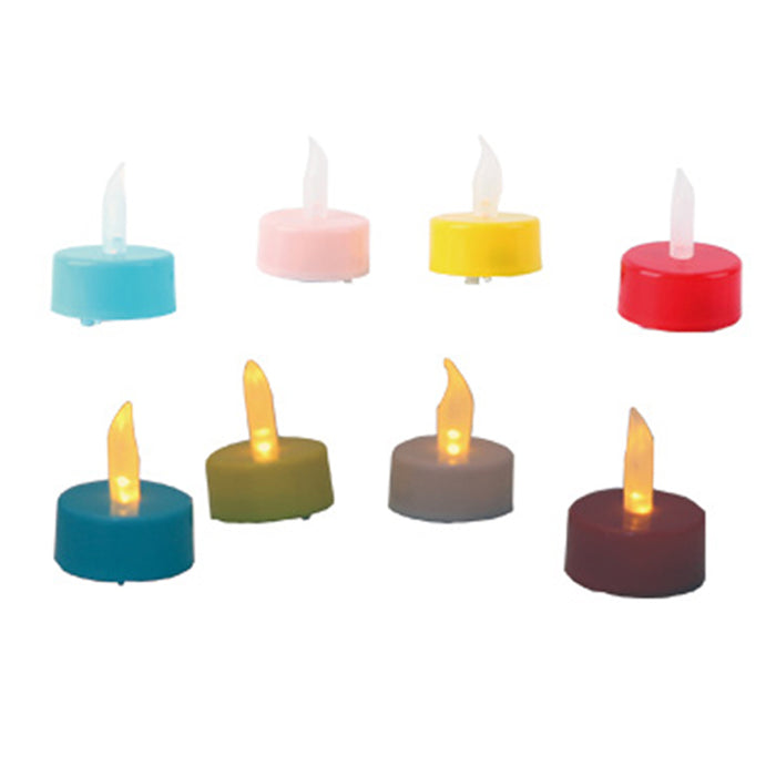 24 Pc LED Tea Lights Flameless Votive Candles Battery Operated Assorted Colors